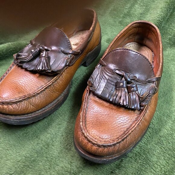 Allen Edmonds Mens Loafers Size 8D Tassel Brown Nashua Leather - Picture 4 of 15